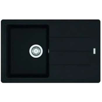 Virtuves izlietne Franke Basis Fragranīta BFG 611-78, 78x50 cm, matēti melna 114.0661.513
