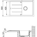 Virtuves izlietne Franke Basis FragranītaBFG 611-78, 78x50 cm, onikss 114.0285.169