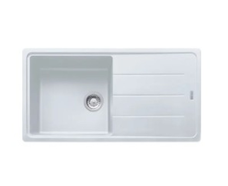 Virtuves izlietne Franke Basis Fragranīta BFG 611, 97x50 cm, balta-ledus 114.0285.303
