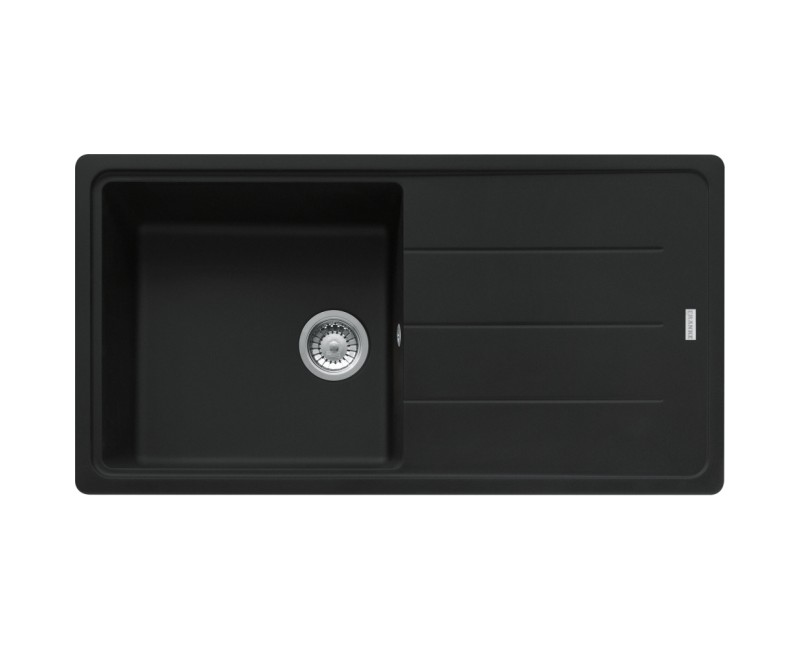 Virtuves izlietne Franke Basis Fragranīta BFG 611, 97x50 cm, matēti melna 114.0661.511