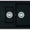 Virtuves izlietne Franke Basis Fragranīta BFG 651-78, 78x50 cm, matēti melna 114.0661.514
