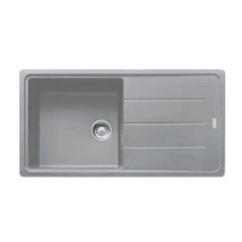 Virtuves izlietne Franke Basis Fragranīts BFG 611, 97x50 cm, pelēks akmens 114.0285.314