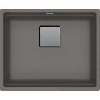 Virtuves izlietne Franke Kubus 2 FragranītaKNG 110-52, 56x46 cm, pelēks akmens 125.0641.422
