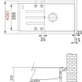 Virtuves komplekts Franke G121, fragranīta izlietne BSG 611-78/39 + FC 9541.084 jaucējkrāns, pelēks akmens/hroms 114.0441.176