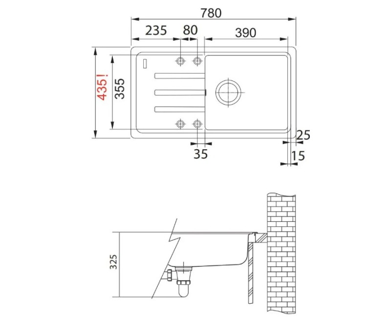 Virtuves komplekts Franke G121, fragranīta izlietne BSG 611-78/39 + FC 9541.084 jaucējkrāns, pelēks akmens/hroms 114.0441.176