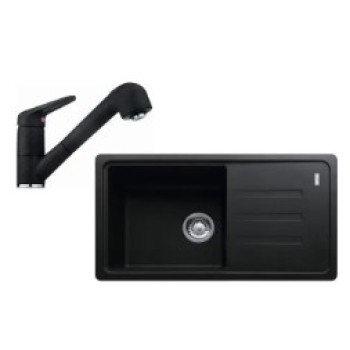 Virtuves komplekts Franke G122, fragranīta izlietne BSG 611-78/39 + jaucējkrāns FC 9547.071, onikss 114.0441.181