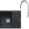 Virtuves komplekts Franke G256O, fragranīta izlietne MRG 611-62 un jaucējkrāns FS 3229.031, onikss/hroms 114.0700.712