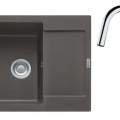 Virtuves komplekts Franke G256ŠB, fragranīta izlietne MRG 611-62 un jaucējkrāns FS 3229.031, šīfera pelēka/hroms 114.0720.183
