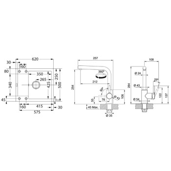 Virtuves komplekts Franke G257O, fragranīta izlietne MRG 611-62 un jaucējkrāns FS 3230.031, onikss/hroms 114.0700.715