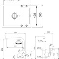 Virtuves komplekts Franke G257ŠB, fragranīta izlietne MRG 611-62 un jaucējkrāns FS 3230.031, šīfera pelēka/hroms 114.0720.184