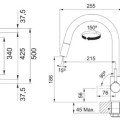 Virtuves komplekts Franke G258O, fragranīta izlietne MRG 611 un jaucējkrāns FS 3229.031, onikss/hroms 114.0700.718