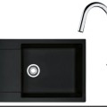 Virtuves komplekts Franke G260O, fragranīta izlietne MRG 611-78 BB un jaucējkrāns FS 3229.031, onikss/hroms 114.0700.724
