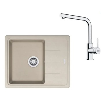 Virtuves komplekts Franke G262SA, fragranīta izlietne BFG 611-62 un jaucējkrāns FS 3230.031, sahāra/hroms 114.0700.732