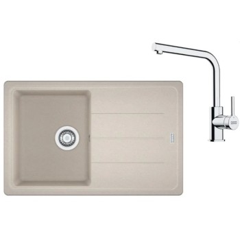 Virtuves komplekts Franke G263SA, fragranīta izlietne BFG 611-78 un jaucējkrāns FS 3230.031, sahāra/hroms 114.0700.737
