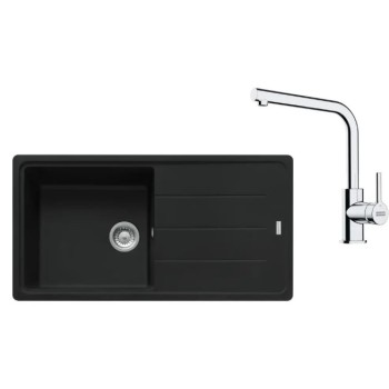 Virtuves komplekts Franke G264MČ, fragranīta izlietne BFG 611 un jaucējkrāns FS 3230.031, matēti melna/hromēta 114.0700.740