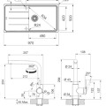 Virtuves komplekts Franke G264ŠB, fragranīta izlietne BFG 611 un jaucējkrāns FS 3230.031, šīfera pelēka/hroms 114.0720.164