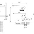 Virtuves komplekts Franke G268SA, fragranīta izlietne BSG 611-78/39 un jaucējkrāns FS 3230.031, sahāra/hroms 114.0700.760