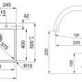 Virtuves komplekts Franke G271O, fragranīta izlietne CNG 611-78 TL/7 un jaucējkrāns FC 6018.071, onikss 114.0700.775
