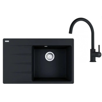 Virtuves komplekts Franke G271O, fragranīta izlietne CNG 611-78 TL/7 un jaucējkrāns FC 6018.071, onikss 114.0700.775