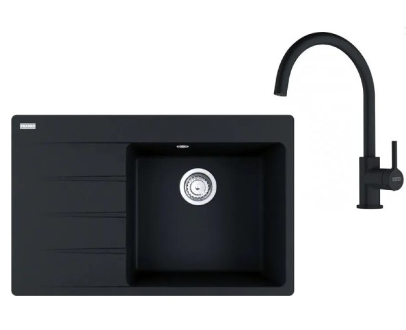 Virtuves komplekts Franke G271O, fragranīta izlietne CNG 611-78 TL/7 un jaucējkrāns FC 6018.071, onikss 114.0700.775