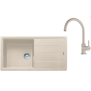 Virtuves komplekts Franke G280SA, fragranīta izlietne BFG 611 un jaucējkrāns FC 6018.082, Sahara 114.0700.813