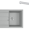 Virtuves komplekts Franke T115Š, tectonite izlietne S2D 611-78 un jaucējkrāns FS 3230.031, pelēks/hroms 143.0687.349