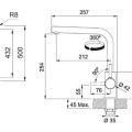 Virtuves komplekts Franke T115Š, tectonite izlietne S2D 611-78 un jaucējkrāns FS 3230.031, pelēks/hroms 143.0687.349