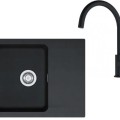 Virtuves komplekts Franke T118Č, tectonite izlietne OID 611-62 un jaucējkrāns FC 6018.901, melns/matēti melns 143.0687.311
