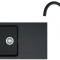 Virtuves komplekts Franke T119Č, tectonite izlietne OID 611-78 un jaucējkrāns FC 6018.901, melns/matēti melns 143.0687.312