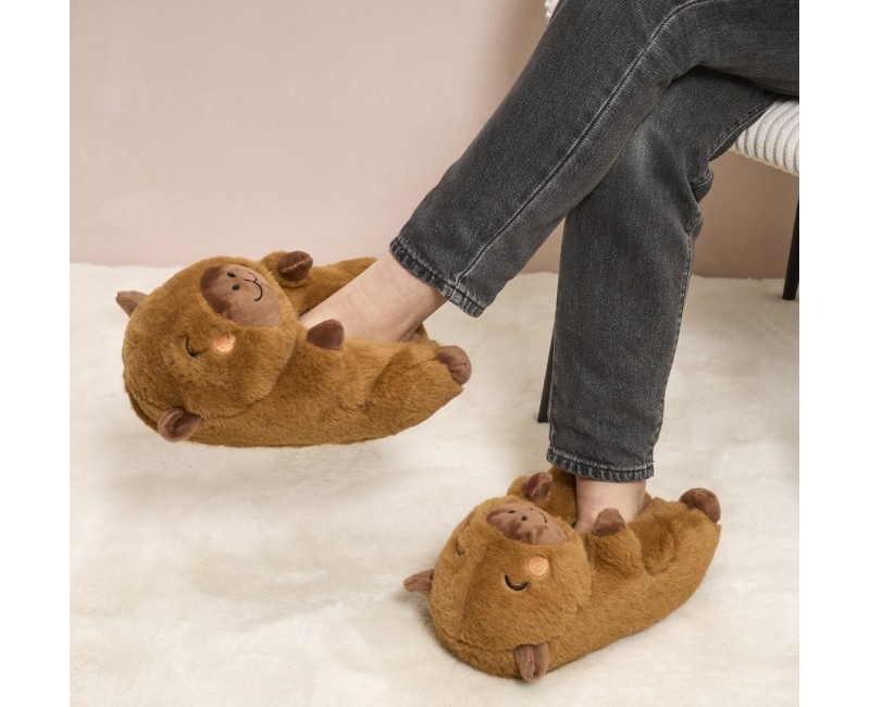 Istabas čības Capybara 3D pūkainas 38/39