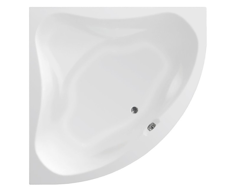 Vonia Aqualine Dunaj II, 140x140x48 cm, akrilo, kampinė, balta G1340