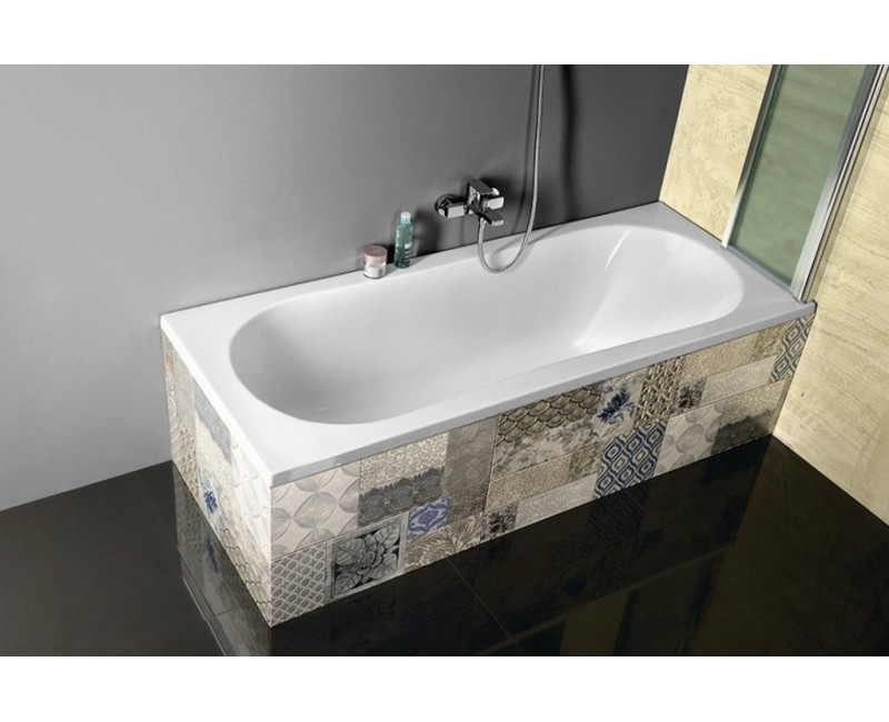 Akrilinė vonia Aqualine JIZERA, 180x80x39 cm, balta G1880