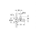 Dekoratīvs ventilis GROHE Eggemann 1/2-10mm 41263000