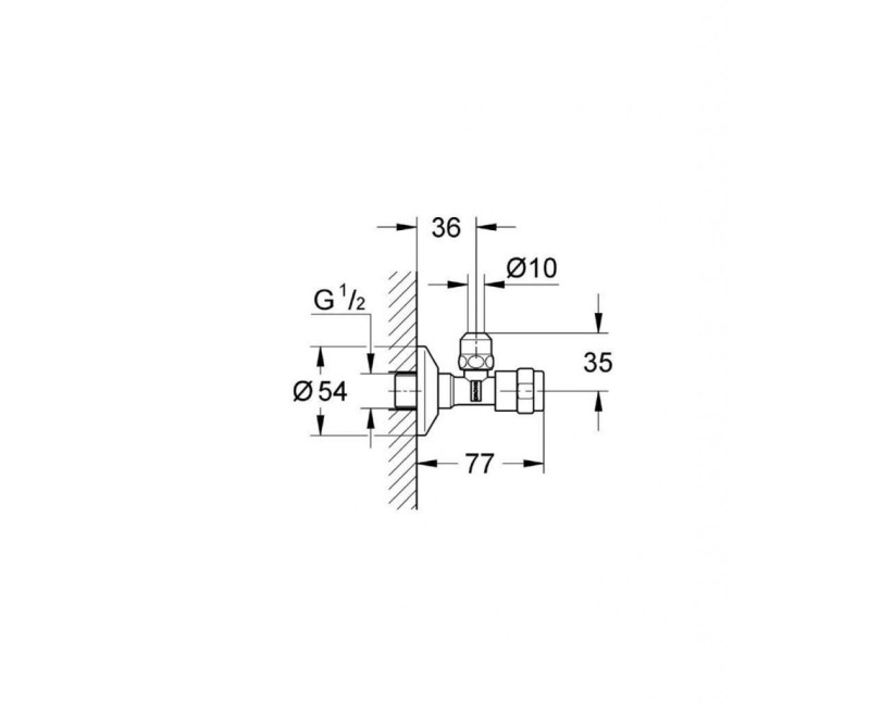 Dekoratīvs ventilis GROHE Eggemann 1/2-10mm 41263000