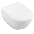 Tualetes poda komplekts Geberit Duofix rāmis ar Villeroy & Boch podu, SoftClose vāku, ar Matētu/Hromētu pogu Sigma30 pogu