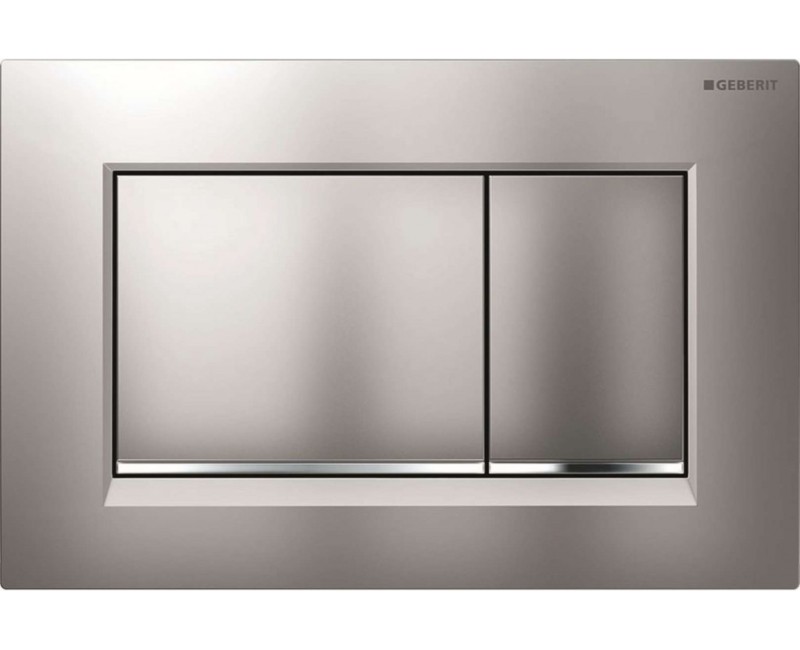 Tualetes poda komplekts Geberit Duofix  rāmis ar Villeroy & Boch Rimless podu ar SoftClose Vāku, Sigma30 Matēta hroma, poga