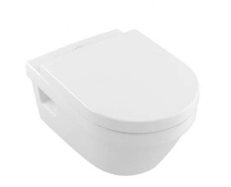 Tualetes poda komplekts Geberit Duofix  rāmis ar Villeroy & Boch Rimless podu ar SoftClose Vāku, Sigma30 Matēta hroma, poga