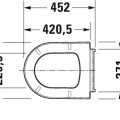 Кришка для унитаза Duravit ME от Starck с функцией SoftClose, белое 0020090000