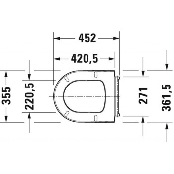 Poda vāks Duravit ME by Starck ar SoftClose Balts 0020090000