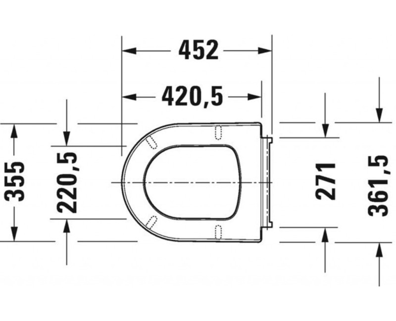 Кришка для унитаза Duravit ME от Starck с функцией SoftClose, белое 0020090000