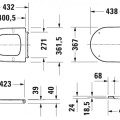 Кришка для унитаза Duravit ME от Starck с функцией SoftClose, белое 0020110000