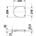 Крышка для писсуара Duravit ME от Starck с функцией SoftClose, белая