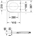 Poda vāks Duravit Happy D.2 ar SoftClose Balts 0064590000
