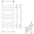Dvieļu žāvētājs / Radiators Sapho Metro 45x89 cm, 239 W, hroms 0411-03