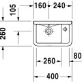 Раковина для ванной Duravit Starck 3, 40x26 см, Белый