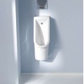 Pisuārs Duravit Starck 3 Rimfree pievads no aizmugures, balts