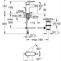 Bide maisītājs GROHE Cubeo S-Size Melns Matēts 1018102430