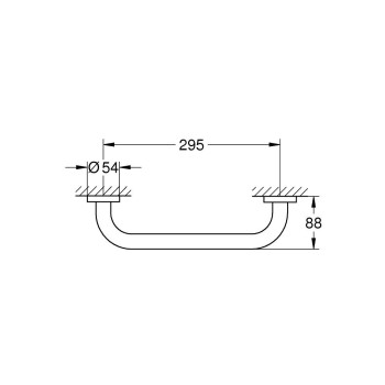 Vonios rankena Grohe Essentials 657mm, Juoda Matinė 1024712430