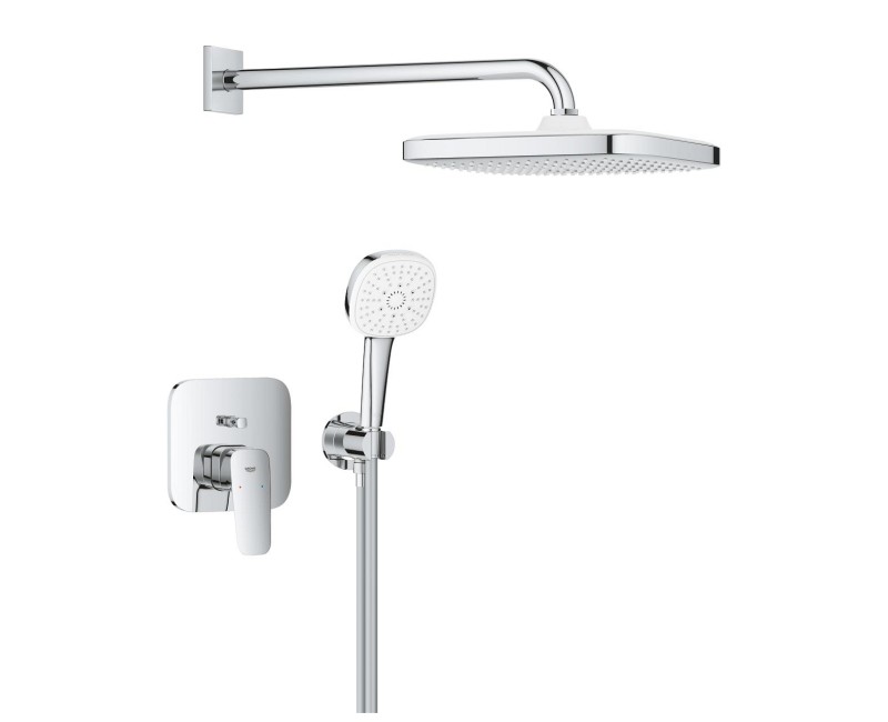 Dušo sistema GROHE Cubeo Tempesta 250 įmontuojama Chromuota 1053360000