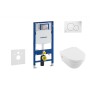 Tualetes poda komplekts Geberit Duofix  rāmis ar Villeroy & Boch Architectura Rimless podu ar SoftClose Vāku, Sigma01 Balta poga